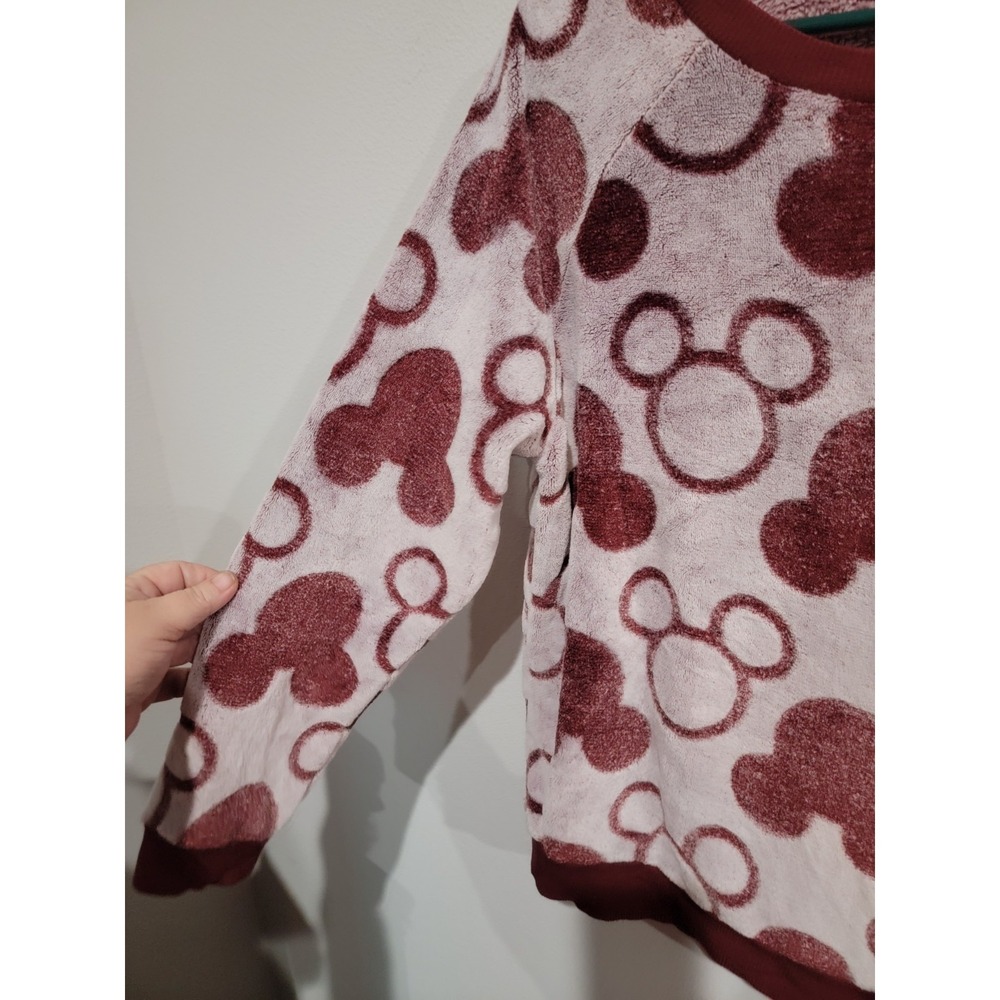 Mickey Mouse Disney Character Ladies'‎ Fleece 2-piece Pajama Set RED Large 12/14 - Picture 6 of 12